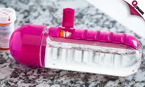 Water Bottle with Pill Organizer!